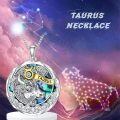 TOUPOP Sterling Silver Emerald Abalone Zodiac Necklace-0-1