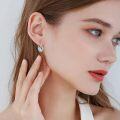 wholesale 925 Sterling Silver Sloth Heart Blue Opal Leverback Earrings for Women Girls Gifts-0-3