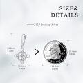 wholesale 925 Sterling Silver Celtic Knot Witch's Knot Dangle Drop Leverback Earrings  for Women Girls-0-4