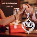 TOUPOP Sterling Silver Birthstone Pendant Necklace, Forever Love Heart Gift For Women-0-1
