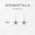 wholesale 925 Sterling Silver Star Earrings Wholesale With Blue Crystals Elegant And Delicate Design-0-2