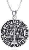wholesale 925 Sterling Silver 925 Angelic Gemini Zodiac Pendant Necklace for Women - Elegant -0-1
