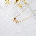 wholesale 14K Gold Gemstone Infinity Heartbeat Necklace for Women 16 18 -0-2