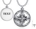 wholesale 925 Sterling Silver 925 Compass Cremation Urn Necklace for Ashes  - Keepsake Memorial Jewelry-0-0