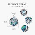 wholesale 925 Sterling Silver Butterfly Pendant Necklace With Abalone Shell Moonstone Detail-0-2
