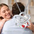 wholesale 925 Sterling Silver Moissanite Celtic Heart Pendant Necklace for Women 18+2 Chain-0-4