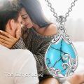 wholesale Sterling Silver Crystal Filigree Teardrop Pendant Necklace-0-33