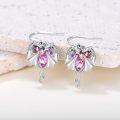 wholesale 925 Sterling Silver Birthstone Dragon Dangle Earrings for Women (Jan Dec)-0-1