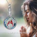 wholesale 925 Sterling Silver Red Cardinal & Tree of Life Cremation Jewelry Urn Pendant Necklace for Ashes with Funnel and Fill Kit-0-4