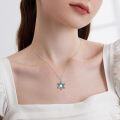 wholesale 925 Sterling Silver Abalone Shell Star of David Pendant Necklace with Compass Design-0-3
