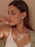 wholesale 925 Sterling Silver Horseshoe Heart Pendant Necklace-0-1