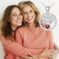 wholesale 925 Sterling Silver 12 Birthstones Tree of Life Necklace for Mom-0-5