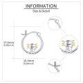 wholesale 925 Sterling Silver Cute Axolotl Hoop Earrings With Rose Gold Accents-0-2