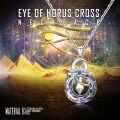 wholesale 925 Sterling Silver Rainbow Crystal Eye of Horus Ankh Cross Pendant Necklace for Women-0-3