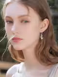 TOUPOP Silver Butterfly Earrings with Stones-0-1