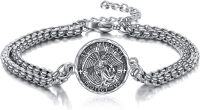 wholesale Sterling Silver St. Michael Protection Bracelet – Spiritual Gift for Men & Women-St Michael