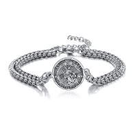 wholesale 925 Sterling Silver St Michael Protector Bracelet-St Michael