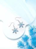 TOUPOP Sterling Silver Snowflake Dangle Earrings Winter Jewelry Christmas Holiday Gifts-0-3