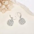 wholesale 925 Sterling Silver Celtic Knot Round Drop Earrings Lever Backs for Women-0-2