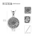 TOUPOP 925 Sterling Silver Rose Tree of Life Photo Locket Necklace-0-4