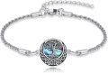 wholesale 925 Sterling Silver Abalone Shell Celtic Knot Tree Of Life Compass Charm Bracelet For Women & Men-0-0