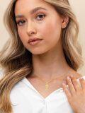 wholesale 14K Gold Diamond Cross Pendant Necklace for Women - Religious s for Mother and Wife-0-2