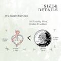 wholesale 925 Sterling Silver 60th Birthday Rose Heart Necklace-0-4