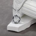 wholesale 925 Sterling Silver Triquetra Pendant Necklaces for Men & Women Celtic Knot s 36 Chain-0-4