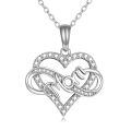 wholesale 925 Sterling Silver Heart Infinity Love Pendant Necklace-0-0