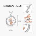 wholesale 925 Sterling Silver Guitar Pendant Necklace with Cubic Zirconia, Moon & Star Charm for Women, Adjustable Chain, Music Lover Gift-0-5
