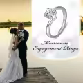 TOUPOP Sterling Silver D Color Vvs1 Moissanite Women's Engagement Wedding Ring Bands Size 6-9-0-2