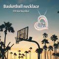 wholesale 925 Sterling Silver Sports Ball in Heart Pendant Necklace for Women - Baseball/Volleyball/Basketball/Soccer s-0-3