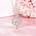 wholesale 925 Sterling Silver Moon Rabbit Necklace With Abalone Shell-0-3