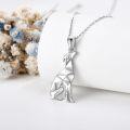 wholesale 925 Sterling Silver Origami Dog Pendant Necklace s for Women Animal Lovers-0-2