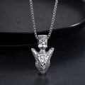 wholesale 925 Sterling Silver Viking Valknut Arrowhead Pendant Necklace Oxidized Finish For Men-0-1