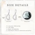 wholesale  Sterling Silver Cancer Awareness Ribbon Moon Dangle Leverback Earrings for Women Survivor Jewelry -0-23