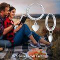 wholesale 925 Sterling Silver Hypoallergenic Twisted Hoops with Heart Charm - Daily Wear Jewelry for Women-0-4