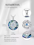 TOUPOP Sterling Silver Crystal Evil Eye Star Pendant Necklace-0-3