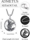 wholesale 925 Sterling Silver St Michael Archangel Protect Us Pendant Necklace for Men Women 3D Angel Guardian -0-1