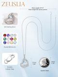 wholesale S925 Sterling Silver Aquamarine Mom Necklace - 1 Carat Natural Birthstone Pendant for Women, Ideal Gift for Mother's Day, Birthday, Anniversary-0-2