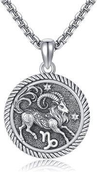 wholesale 925 Sterling Silver Capricorn Constellation Pendant Necklace Zodiac  for Women and Men-Capricorn
