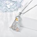 wholesale 925 Sterling Silver CZ Labrador Retriever Pendant Necklace for Pet Lovers-0-2