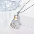 wholesale 925 Sterling Silver CZ Labrador Retriever Pendant Necklace Wholesale for Pet Lovers-0-2