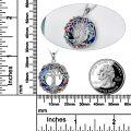 wholesale 925 Sterling Silver Blue Purple Crystal Tree of Life Pendant Necklace for Women-0-7