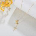 wholesale 14K Gold Cross & Heart Pendant Necklace for Nurses-0-1