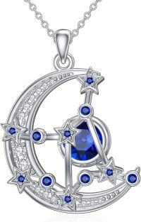 wholesale Sterling Silver Zodiac Constellation Pendant Necklace for Women-9.Virgo (8.23-9.22)-9.Virgo (8.23-9.22)