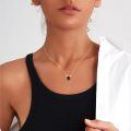 wholesale 14k Gold Cat Pendant Necklace Wholesale With Opal And Lab Diamond Ears-0-3