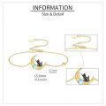 wholesale 14k Moon Cat Bracelet With Sapphire Moonstone And Lab Diamond Charm-0-3