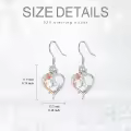 TOUPOP Sterling Silver Rose Heart Butterfly Initial B Letter Drop Dangle Earrings-0-5