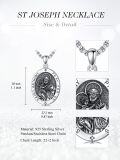 wholesale 925 Sterling Silver St Anthony Prayer Medal Pendant Necklace for Men/Women Catholic s-0-1